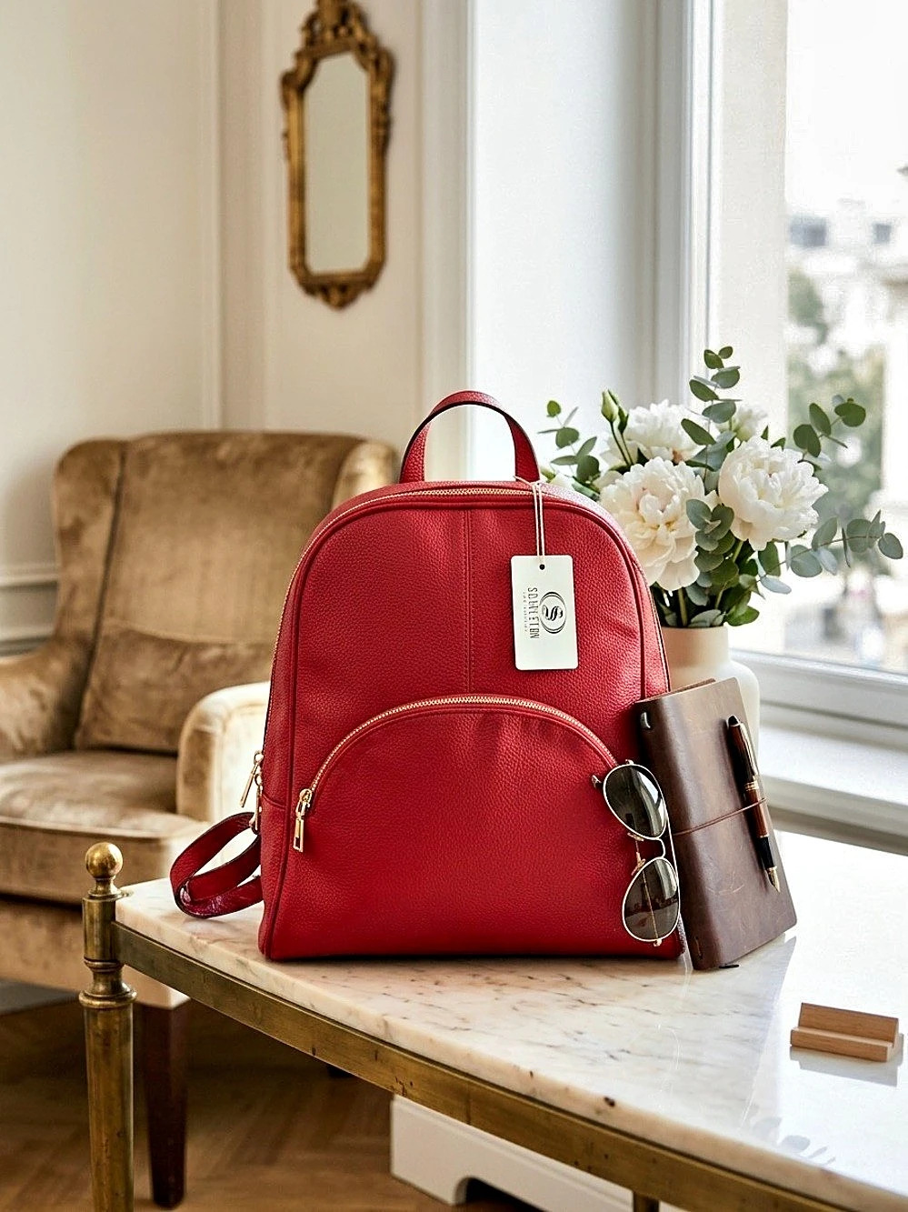 Scarleton Convertible Backpack in Red NWT